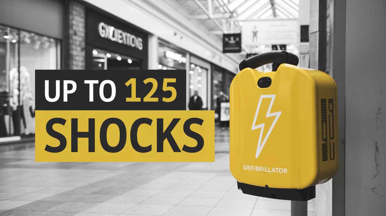 up to 125 shocks defibrillator image